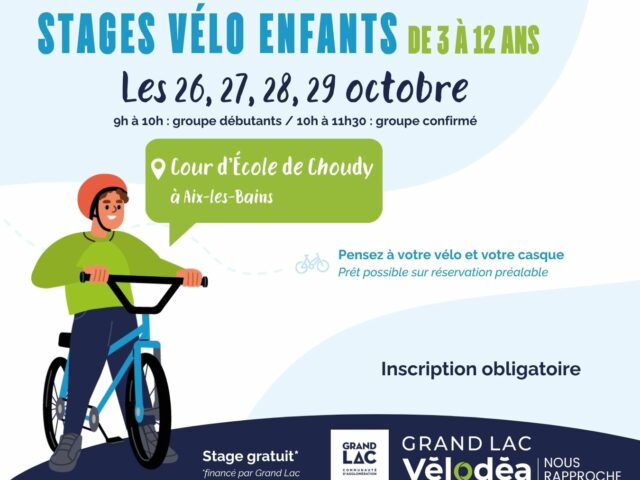 Stage vélo enfants avec vélodéa – 26 au 29 octobre